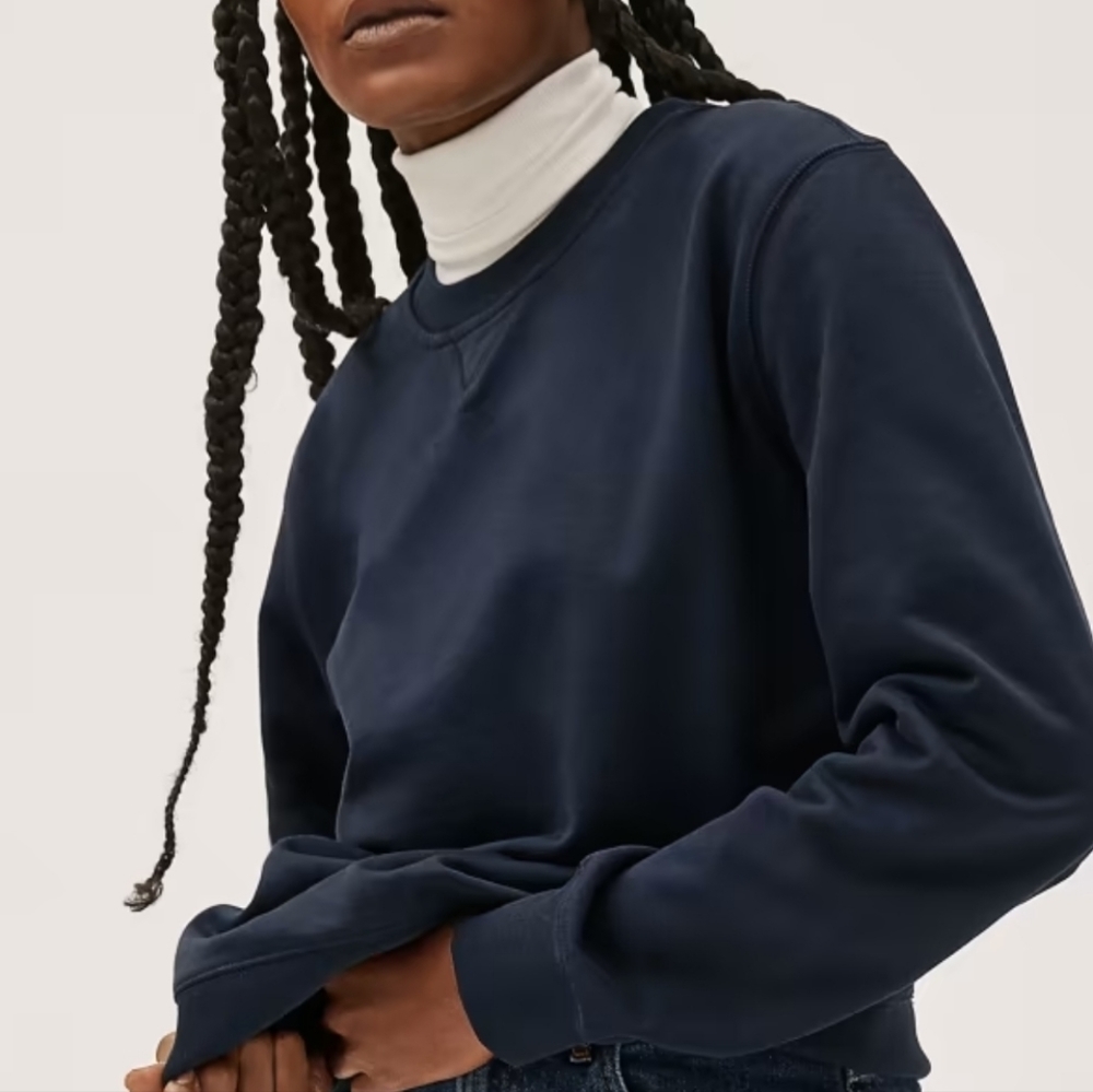 Everlane The French Terry Uniform Crewneck Sweatshirt Basic Grunge Casual Large